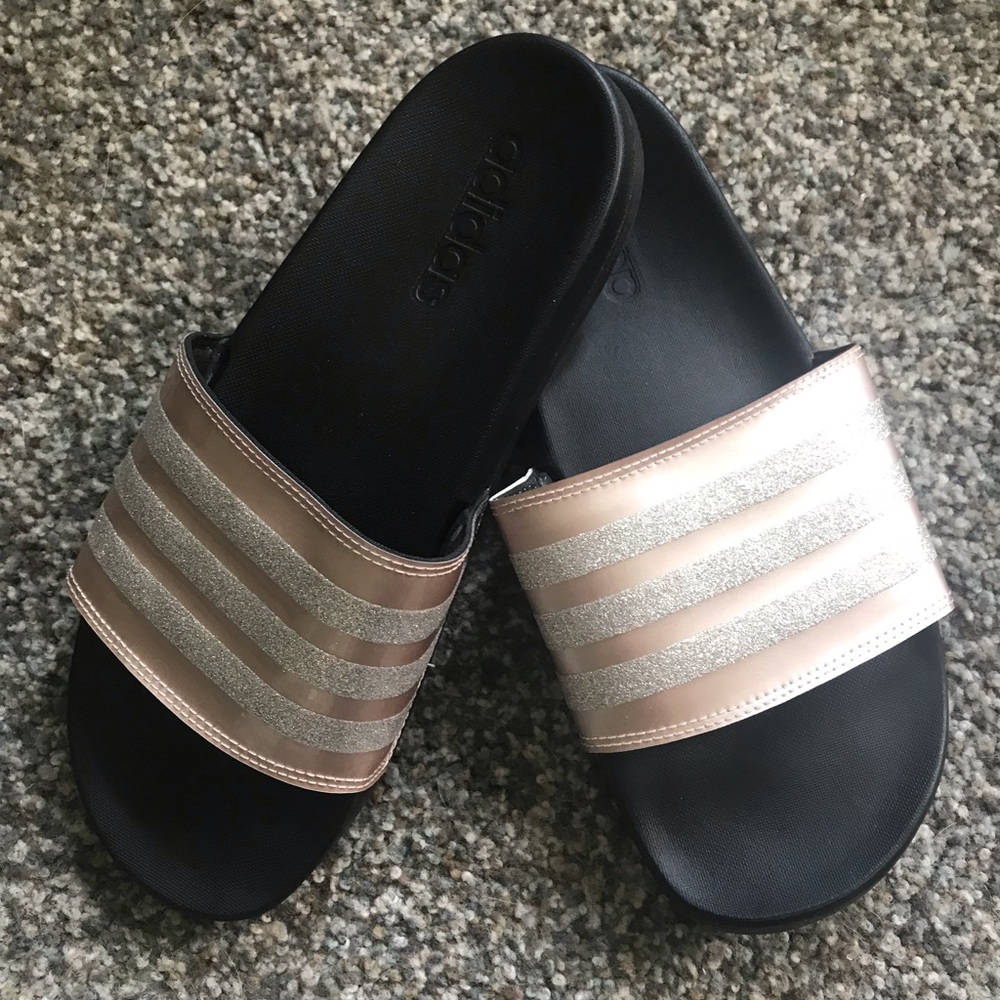 adidas Adilette Comfort Slides (Rose Gold)- NWOT